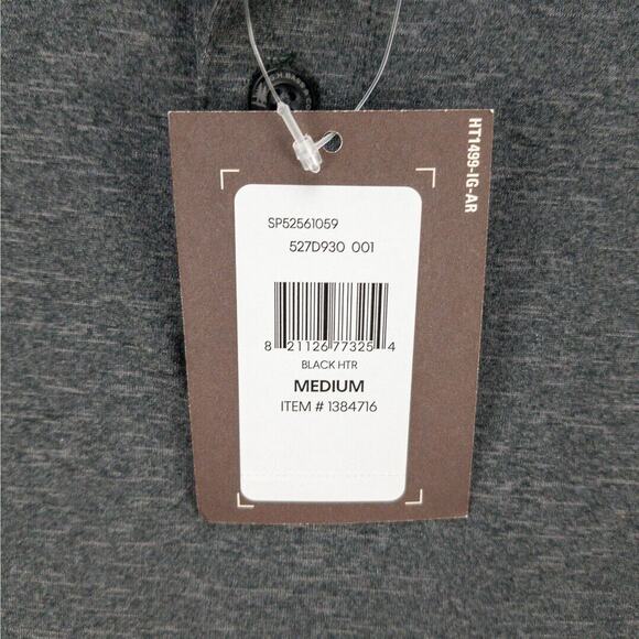 G.H. Bass & Co. Quick Dry Polo Mens Medium Short Sleeve 3-Button Shirt Black - Picture 6 of 12